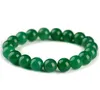 Venda por atacado - Belas Jóias Chinês 8mm Verde Calcedônia jade Beads Elastic Bracelet