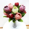 Beautiful Artificial Africa Protea Cynaroides Silk Flowers Branches Home Wedding Decoration Wreaths Plants Floral