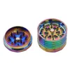 Drie lagen zinklegering sigarettenaansteker 42mm muntmodellering handleiding dazzle grinder roken set