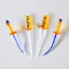 colorful glass dabber new Smoking pipe knife dabber sword dabber Dab Tool Smoke Accessory