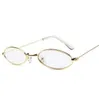 New Brand Designer Vintage Oval Occhiali da sole Occhiali da sole / Uomo Retro Clear Lens Occhiali da sole Occhiali da sole per femmina UV400