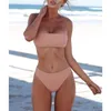 Comfortable Sexy Strapless Bandeau Push-up Women Bikini Set Bra Swimsuit Swimwear Bathing brazilian swimsuit Women Bikini sexy swimsuit