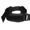 Bondage Black Soft Nylon Hand Neck Collar Handcuff Wrist Cuffs strap Restraint Play Toy #T09