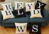 Fashion LED lampion letter english printed waist pillow cushion pillowcase throw for hotel coffe home living room decor pillow coverative