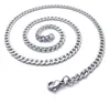 ship whole 5pcs lot 6mm 24inch Stainless steel silver flat NK Curb Chain Link Necklace Thanksgiving Day Jewelry Women4538865