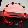 LED Glow Flower Crown Hoofdbanden Licht Party Rave Floral Haar Garland Krans Bruiloft Bloem Meisje Hoofddeksel Decor C385