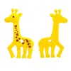 New Gireaffe Tehter силиконовые жевательные кулоны Sika Oeer Toething Toy Baby Sensosory Tew Cequard Celection BPA Бесплатные безопасные зубы