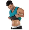 Corpo shaper homem emagrecimento cinto barriga homens emagrecimento colete abdômen lateral fecho do sopro neopreno suor sweating sweating size masculino plus size