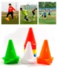 Soccer Marker Cones trening piłkarski Flagowa Flaga Ruchu Ruchu Radzi sobie z przeszkodami Piłka nożna Dysk piłkarski 18 cm 8 cm