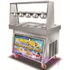 BEIJAMEI Thai fried ice cream roll machine 35 cm pan with 10 toppings commercial ice cream yogurt juice roll maker