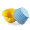 Stampo per muffin in silicone di forma rotonda, stampo per cupcake, vassoio per stampi per stampi da forno