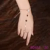 3pcs Fashion Crystal Rhinestone Hand Harness Bracelet Chain Link Finger Ring Rose Gold Color Star and rhombus Jewelry Set B0449