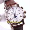 Star 4810 cadran noir automatique 24 heures Phase de lune or rose Caes montre pour homme bracelet en cuir de haute qualité pas cher nouvelles montres