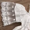 Lace Girl Girl Dress Kid Baby Party Wedding Wedding Pageant formal mini vestidos brancos fofos roupas meninas