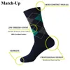 Calzini da uomo colorati in cotone pettinato abbinati Cool casual Dress Calzini divertenti da party Dress Crew Diamond Business Socks5 paia lotto 153f