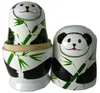5pcsset Cute Matryoshka Russian Doll Panda Dolls Hand Painted Wooden Toys Chinese Handmade Craft Gift8841878