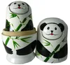 5pcsset 귀여운 Matryoshka Russian Doll Panda 인형 손으로 칠한 나무 장난감 중국 수제 공예 선물 9559994