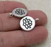 100pcs/lot stop Lotus Flower Charms Antique Srebrne Uroki Wisiorka do biżuterii naszyjnika Makerting Incalls 20x15 mm