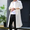 Aremomuwha新しい夏男性薄型ウインドブレーカー韓国の長袖ロングシャツ7分割スリーブサン保護コートQX051