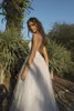 Asaf Dadush 2019 Beach Tulle Abiti da sposa Backless Spaghetti Scollo a V Abiti da sposa economici Abito da sposa taglie forti