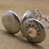 Pocket Watches Vintage Silver Roman Number Mechanical Watch Double Open Case FOB Watch P803C
