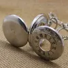 Pocket Watches Vintage Silver Roman Number Mechanical Watch Double Open Case Fob Watch P803c