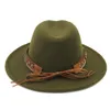 Cappello Fedora vintage unisex invernale in misto lana misto lana Cappello Fedora a tesa larga Sombrero Cappellino da padrino Cappellino da chiesa Cappello da gangster jazz