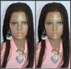 Afrika vrouwen stijl Micro Gevlochten lace front Pruik donkerbruin kleur doos vlecht pruik synthetisch Gevlochten Pruiken Gratis Deel met Baby Haar