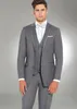 Trajes de diseñador para hombre Tres piezas Padrinos de boda Esmoquin de boda Traje de novio de solapa con muesca Blazers formales baratos con chaqueta Pantalones Chaleco