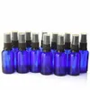 Vaporisateur vide d'aromathérapie en verre bleu Cobalt 12X30ml, vaporisateur avec pulvérisateur à brume Fine pour atomiseur de parfum d'huile essentielle