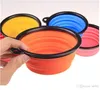 For Outdoor Portable Dog Bowls With Metal Buckle Folding Silicone Puppy Bowl Soft Resuable Pet Supplies Colorful 2 3jr BB