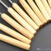 Stainless Steel Barbecue Skewers Wooden Wood Handle Metal Roasting Needle Outdoor Picnic BBQ Tools Forks T1I442