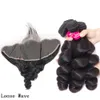 9A Brazilian Human Hair Bundles With Closure Deep Wave Kinky Curly Loose Wave Straight Body Wave 3Bundles With 13X4 Ear To Ear Lac3112522