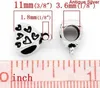 100 st -legering bails spacer pärlor antika silver charm för diy halsband smycken gör fynd 9x11mm3068