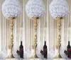 Wedding Flowers Ball Gold Silk Rose Kiss Ball stand for Wedding Decoration Centerpieces Festive Party Supplies best0334