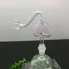 Cor pêssego coração S fogão de vidro Atacado Bongs Queimador de óleo Tubos de água Tubos de vidro Plataformas de petróleo