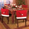 Papai Noel Red Hat Cadeira de Volta Cobre Mesa de Jantar de Natal Tampa Da Cadeira de Assento para a Festa de Natal Decoração 50 * 65 cm