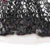Ishow 10A 13x4 Brazilian Deep Wave Lace Frontal with Baby Hair Malaysian Peruvian Indian Virgin Human Hair for Women Girls Natural Color