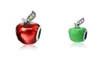 Comercio al por mayor 30 unids Granos Del Encanto de Plata Rojo Verde Apple Encantos Europeos Bead Fit Pandora Cadena de Serpiente Pulsera Necklac Moda DIY Joyería de Navidad