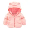 Fashion warm baby brushed hoodies cute cartoon bear Sweatshirt coats for boys girls soft fabric infant winter jacket wholesale