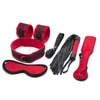 Bondage Soft handcuffs Restraint Set Rope Collar Cuffs Blindfold WHIP Paddle foreplay #R98