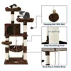 Free shipping Cat Tree Condo Multi-Level Kitty Play House Sisal Scratching Posts Tower Brown UPCT15Z Furniture and climbing tools