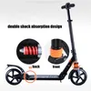 New arrivaled City fashion two wheel scooter adult folding design portable Scooter 3 adjustable gears black white bearing 120KG