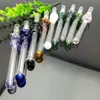 Färgskalle glas sug munstycke glas bbong wwater pipe titan nagelkvarn, glasbubblare för rökrörsmixfärger