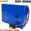 Batterie au Lithium 60 V 40AH pour batterie de vélo électrique d'origine Panasonic 18650 16 S 60 V pour moteur Bafang 2000 W + chargeur 5A
