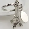 Portachiavi in argento Torre Eiffel Portachiavi Tour Eiffel Parigi Portachiavi con ciondolo modello souvenir francese 50 pezzi OOA4607