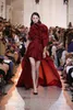 Eliesaab 2019 Red Promのドレスノースリーブ3Dフリルの背中のない正しいイブニングガウンスイープ列車滑走路受付パーティードレス安い