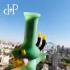 Bongo de vidro PlusPlus 017 "Mint Dragon" exclusivo Mint e cor amarela tubo de arte inebriante com percolador 7.5 "altura 14mm feminino