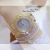 BS Gold Women039s zegarki moda dama sukienka kwarcowa zegarek dla kobiet rhinestone casual na rękę kryształowy reloje Mjer Relogio femin3709121