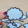 10PCS Diy Blue Clouds Patches for Clothing Applique Embroidery Iron-on Kids Clothing Transfer Applique Patch for Sewing Patches Ac282C